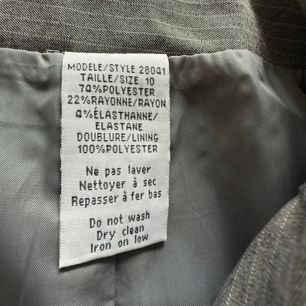 Vintage Y2K Jessica Womens Gray Pinstripe Midi Skirt Size 10 Career Work Office‎